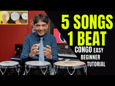 How To Play Congo for Beginners - कोंगो कैसे बजाए | 5 SONGS & 1 BEAT | in Hindi | Yeshu Ke Geet