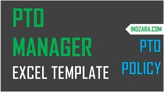 How to set PTO Policy for employees in PTO Manager Excel Template