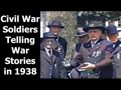 Civil War Soldiers Telling War Stories in 1938: Gettysburg, Pennsylvania Veteran's Reunion