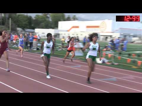 2014 RHL Prelims - 100 Meters (Varsity Girls) (Heat 1)