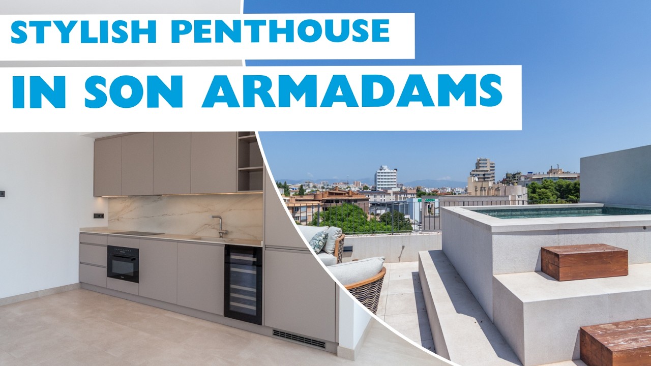 Excelente ático a estrenar con terraza en la azotea y piscina privada en Son Armadams