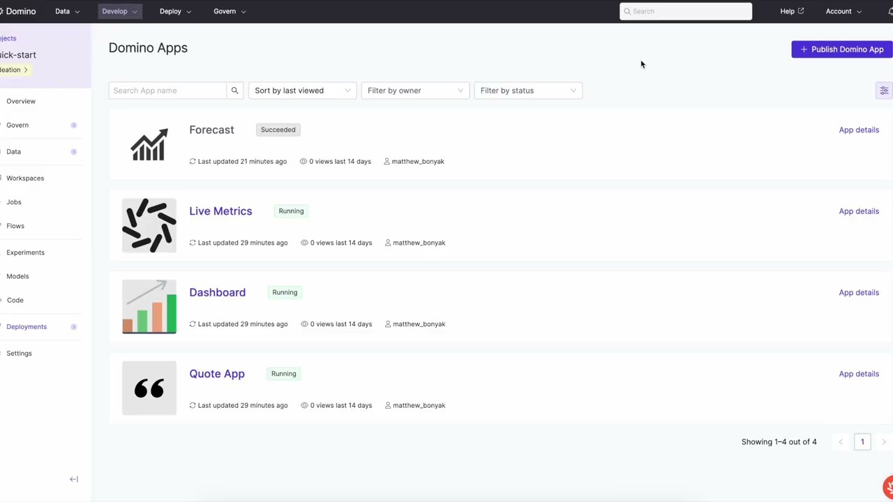 What's new with Apps in Domino 6.2 | Domino Data Lab