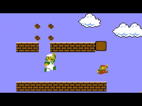 Super Mario Bros. Multiplayer Co-op Mode NES Gameplay