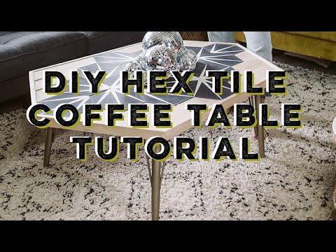 DIY Hex Tile Coffee table
