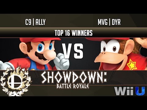 Showdown Battle Royale TOP 16 WINNERS - C9 | Ally (Mario) vs MVG | dyr (Diddy Kong)