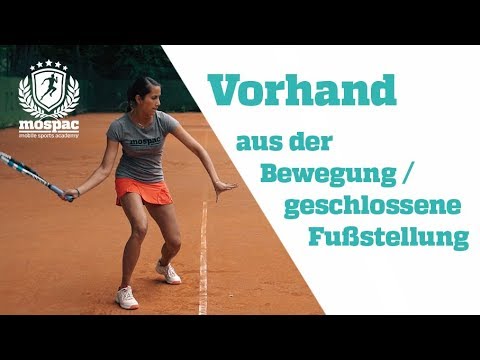 Tennis Vorhand - 5.2 Aus der Bewegung / geschlossene Fußstellung