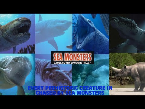 Every Prehistoric Creature In Chased By Sea Monsters
