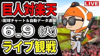 【巨人ライブ】6/9 巨人 対 東北楽天イーグルスの交流戦をみんなで応援するライブ！読売ジャイアンツ戦を生配信中！！