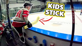 Using KIDS sticks in our Men's League game