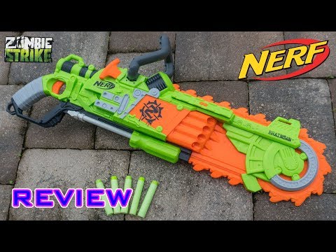 [REVIEW] Nerf Zombie Strike Brainsaw Unboxing, Review, & Firing Test
