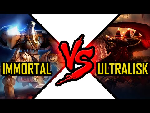 Starcraft 2 Immortal vs Ultralisk SC 2 Battle Protoss vs Zerg fight