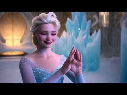 Elsa and Olaf preparing for Christmas