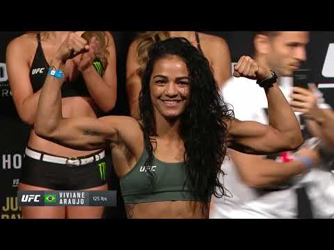 Alexis Davis vs. Viviane Araujo - Weigh-in Face-Off - (UFC 240: Holloway vs. Edgar) - /r/WMMA