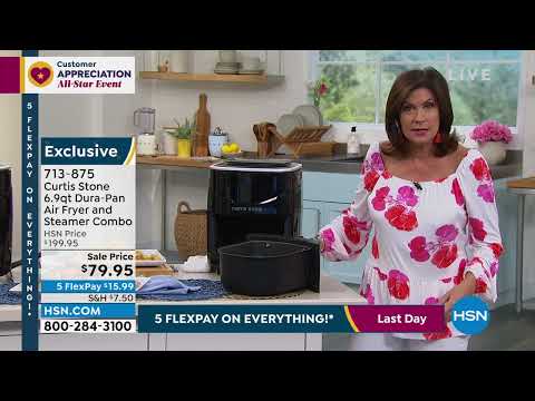 Curtis Stone 6.9Quart DuraPan Air Fryer and Steamer Combo