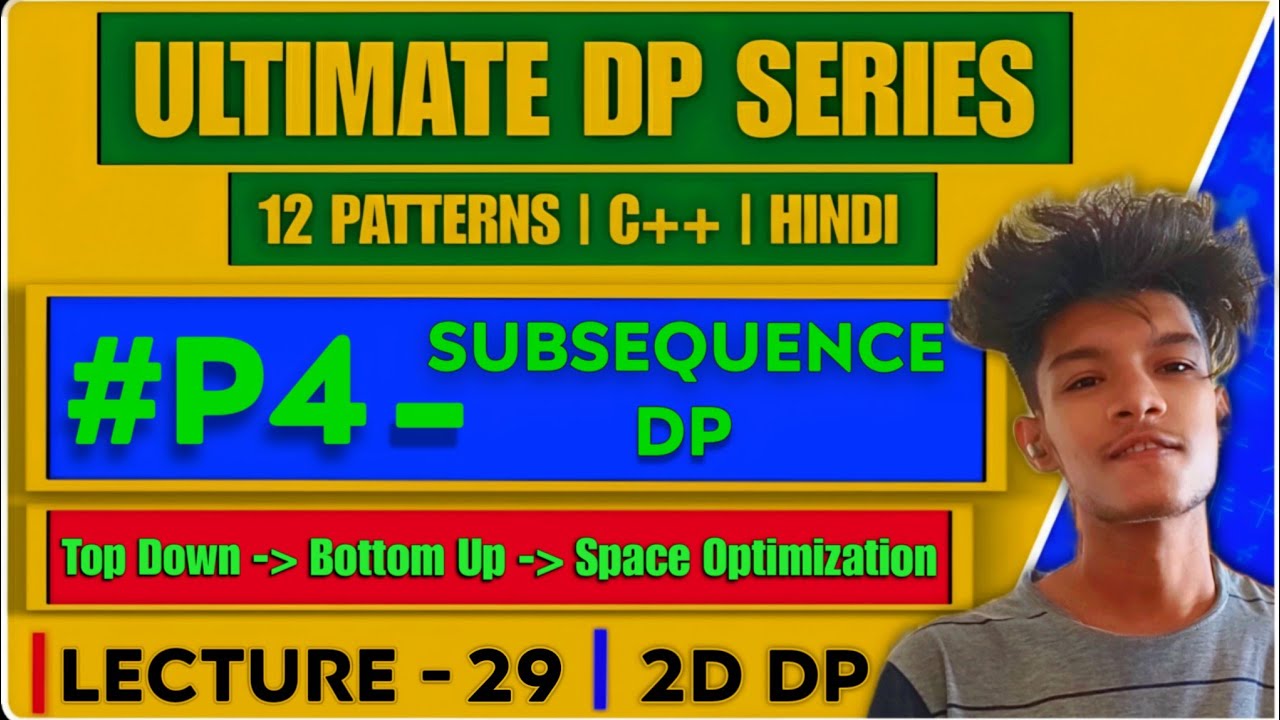 L29 - Subsequences DP | Coin Change 2 | CSES | LeetCode 518 | Memoization | Tabulation | 2D DP