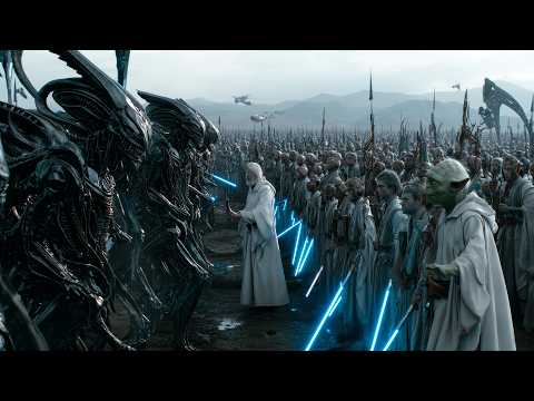 5,000,000 XENOMORPHS vs 1,200,000 JEDI! Who will win? [4k]