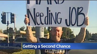Man Asking For Job With Sign Gets His Wish