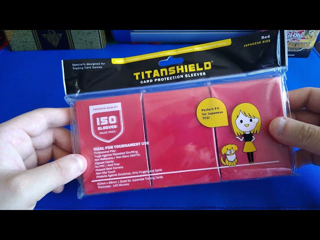 Vídeo relacionado con TitanShield Fundas protectoras para cartas coleccionables de tamaño japonés pequeñas (150 fundas) para Yu-Gi-Oh, Cardfight!! Vanguard & More (oro rosa)