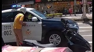 【車禍影片】 警察零秒到達（2023.05.27 台北市大同區民生西路與承德路口