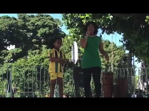 Layla-Rei & RaineSeville performing Big Up Jamaica at Heritage day Concert