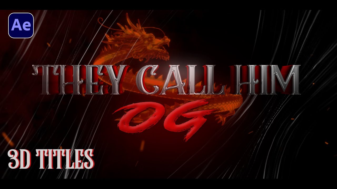 3D Cinematic Movie Title Animation | After Effects Template |  CELITE