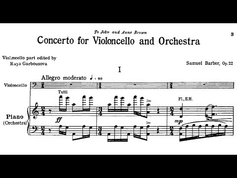 Samuel Barber - Cello Concerto (1945) [score+audio]