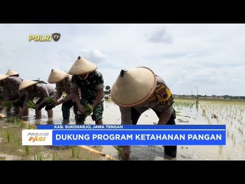 POLRES SUKOHARJO, PEMDA, DAN TNI TANAM PADI DUKUNG KETAHANAN PANGAN