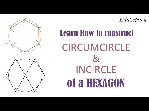 How to construct CIRCUMCIRCLE & INCIRCLE of a Hexagon ...