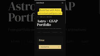 Build fast with Astro - Full-stack astro templates #astro #indiehackers #saas
