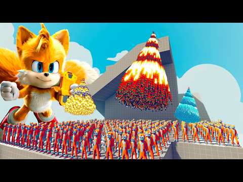 200x TAILS vs 4x EVERY GOD - Totally Accurate Battle Simulator TABS