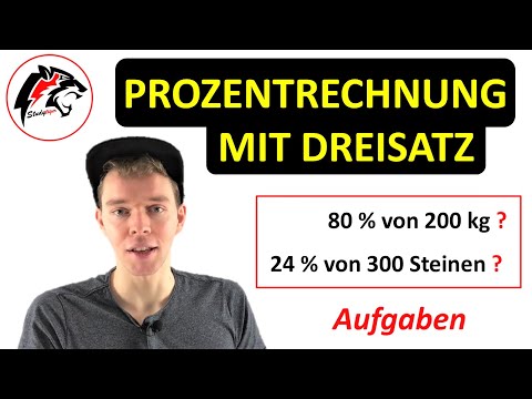 Prozentrechnung mit Dreisatz – Aufgaben | Mathe Tutorial