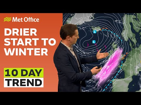 10 Day trend 23/11/22 - Drier for December - Met Office Weather Forecast