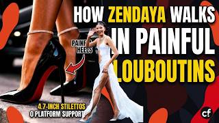 How Zendaya Walks in 4.7-inch Louboutins Effortlessly 👠 #zendaya  #Fashion #CelebFeed