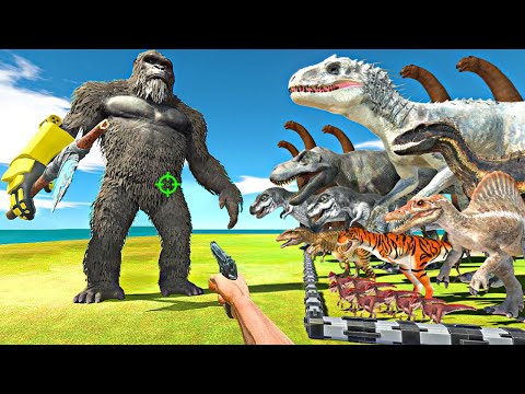 FPS Avatar Rescues Dinosaurs and Fights King Kong 2024 - Animal Revolt Battle Simulator