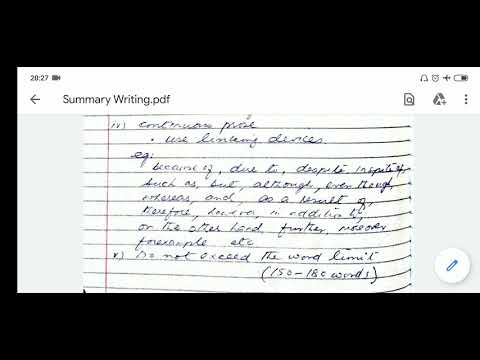 O Level English - Summary Writing