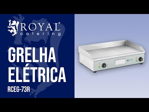 vídeo - Grelha elétrica - 400 x 730 mm - Royal Catering - 2 x 2,200 W