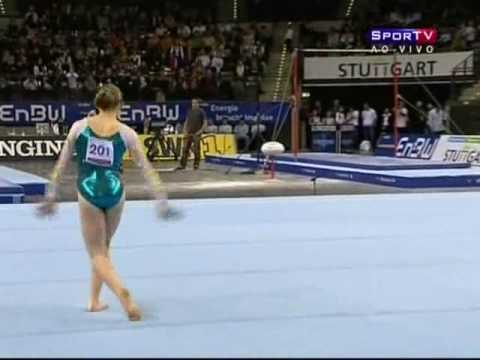 2008 Stuggart World Cup - Lauren Mitchell FX (Silver - 14.675)