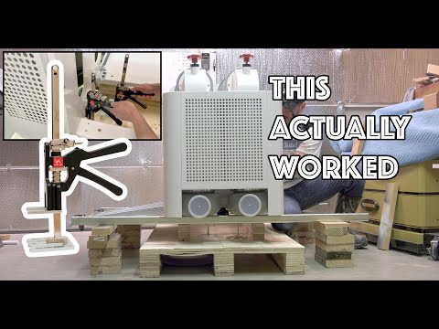 Harvey G700 Gyro Air Dust Processor - Removal from Shipping Crate Using Viking Arms