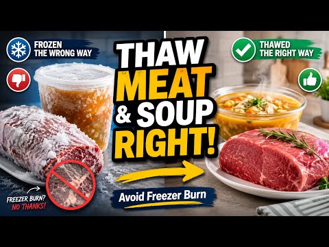 ZERO Freezer Burn On Steaks 🥩 & Soup ! 🍜 #lifehack For Storing Food! 🍱 
