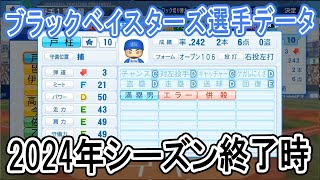 【パワプロ2021】ブラックベイスターズ2024年シーズン終了時選手データ