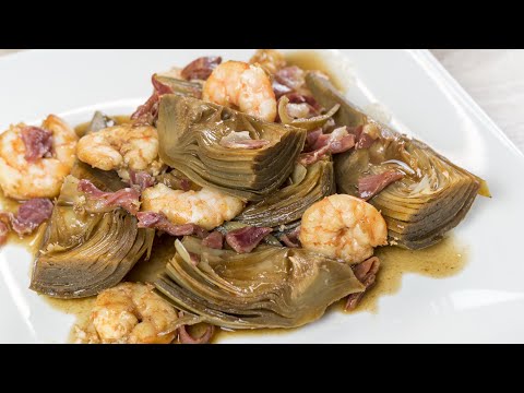 ARTICHOKE with Prawns and Ham