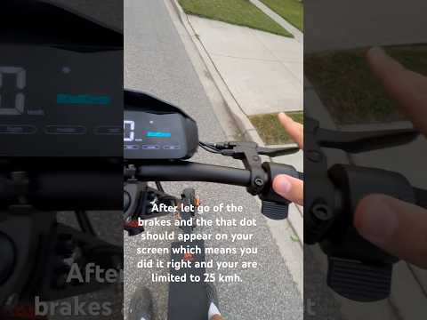 How to enable and disable police mode on the kukirin g4 and g2 to go from 70+ kmh to 25 kmh.