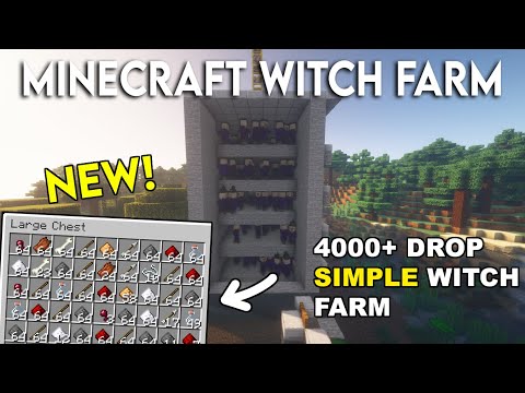 NEW Witch Farm Tutorial in Minecraft 1.20