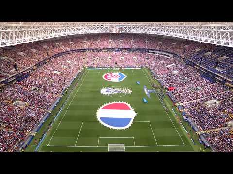 Flags Presentation & Anthems — 2018 Russia FIFA World Cup™ Final — Top View Camera