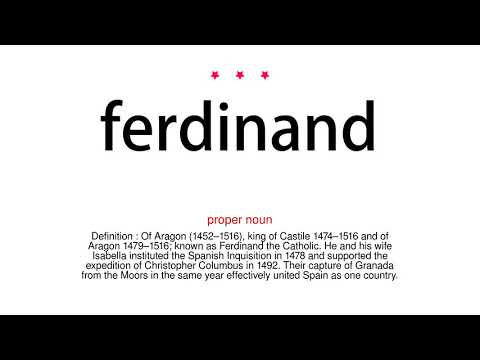 How to pronounce ferdinand - Vocab Today