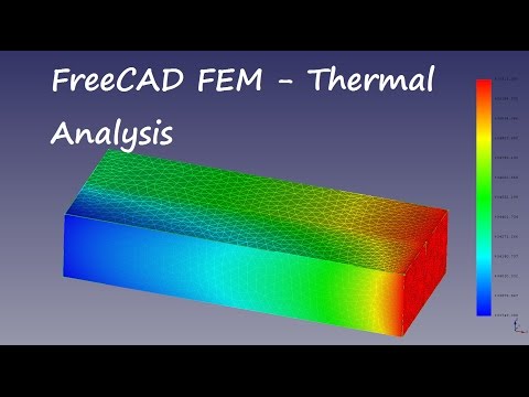 FreeCAD FEM Tutorial thermomechanic analysis of a bimetall strip