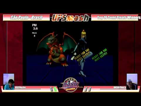 UFSmash Project M Winners Semi Final 01 - KLG|Roche (Zero Suit Samus) vs DASH|Phoca (Charizard)