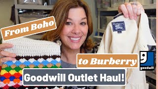 From BOHO to BURBERRY! What I found at the BINS! Goodwill Outlet Thrift Haul For Poshmark & Ebay