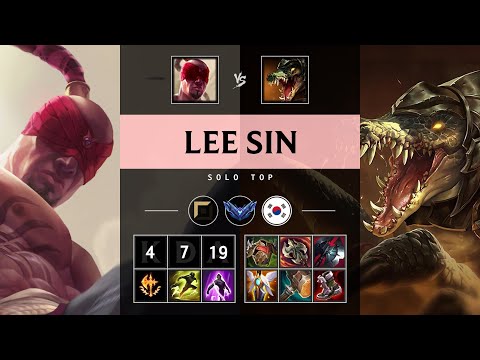 Lee Sin Top vs Renekton - KR Diamond Patch 25.14
