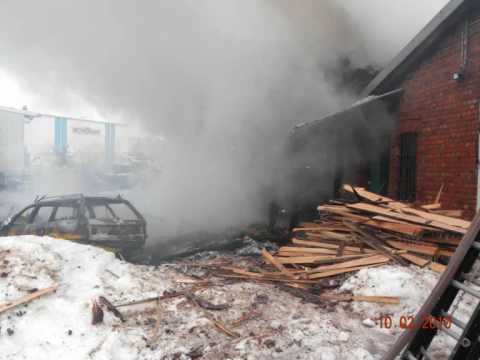 10.02.2010 Nowa Wieś Wielka Pożar Tartaku.wmv